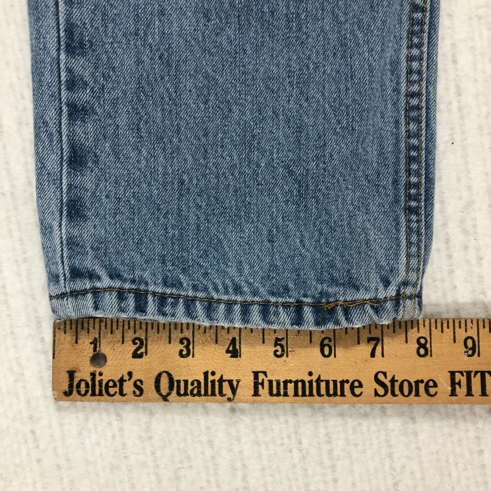 Levis 505 Regular Fit Straight Leg‎ Light Wash Blue Denim Jeans Mens W33 L30